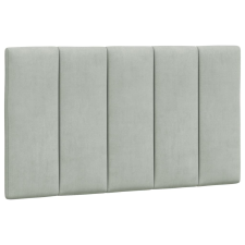 vidaXL világosszürke bársony fejtámla párna 90 cm (374649) ágy és ágykellék