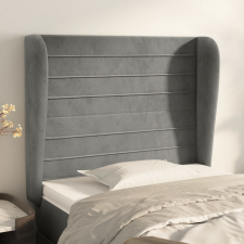 vidaXL világosszürke bársony fejtámla szárnyakkal103 x 23 x 118/128 cm ágy és ágykellék