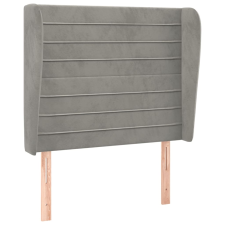 vidaXL világosszürke bársony fejtámla szárnyakkal103 x 23 x 118/128 cm (3118138) ágy és ágykellék