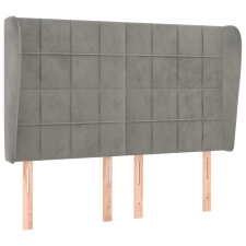 vidaXL világosszürke bársony fejtámla szárnyakkal147 x 23 x 118/128 cm (3118004) ágy és ágykellék