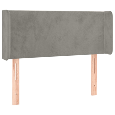 vidaXL világosszürke bársony fejtámla szárnyakkal 103x16x78/88 cm (3118530) ágy és ágykellék