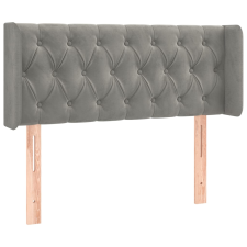 vidaXL világosszürke bársony fejtámla szárnyakkal 103x16x78/88 cm (3119146) ágy és ágykellék