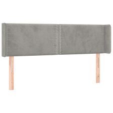 vidaXL világosszürke bársony fejtámla szárnyakkal 147x16x78/88 cm (3118676) ágy és ágykellék