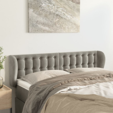 vidaXL világosszürke bársony fejtámla szárnyakkal 147x23x78/88 cm ágy és ágykellék
