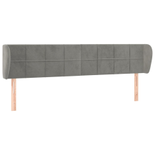 vidaXL világosszürke bársony fejtámla szárnyakkal 203x23x78/88 cm (3117210) ágy és ágykellék