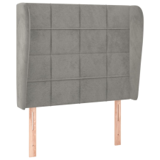 vidaXL világosszürke bársony fejtámla szárnyakkal 93 x 23 x 118/128 cm (3117992) ágy és ágykellék
