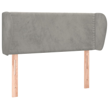 vidaXL világosszürke bársony fejtámla szárnyakkal 93x23x78/88 cm (3117040) ágy és ágykellék