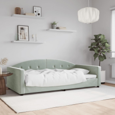 vidaXL világosszürke bársony kanapéágy 100 x 200 cm ágy és ágykellék