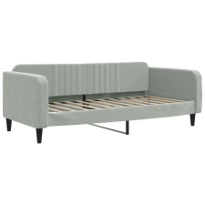 vidaXL világosszürke bársony kanapéágy 100 x 200 cm (354093) ágy és ágykellék
