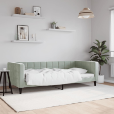 vidaXL világosszürke bársony kanapéágy 90 x 200 cm bútor