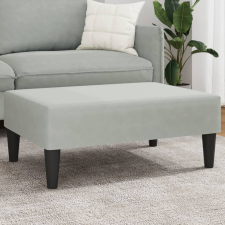 vidaXL világosszürke bársony lábzsámoly 77x55x31 cm bútor