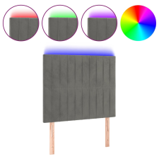 vidaXL világosszürke bársony LED-es fejtámla 100x5x118/128 cm (3122704) ágy és ágykellék