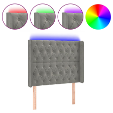 vidaXL világosszürke bársony LED-es fejtámla 103x16x118/128 cm (3124426) ágy és ágykellék