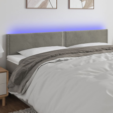 vidaXL világosszürke bársony LED-es fejtámla 160x5x78/88 cm ágy és ágykellék