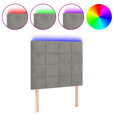 vidaXL világosszürke bársony LED-es fejtámla 80x5x118/128 cm (3122454) ágy és ágykellék