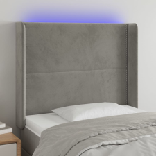 vidaXL világosszürke bársony LED-es fejtámla 83x16x118/128 cm ágy és ágykellék