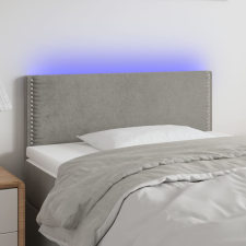vidaXL világosszürke bársony LED-es fejtámla 90x5x78/88 cm ágy és ágykellék