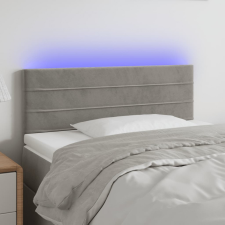 vidaXL világosszürke bársony LED-es fejtámla 90x5x78/88 cm ágy és ágykellék