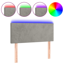 vidaXL világosszürke bársony LED-es fejtámla 90x5x78/88 cm (3121368) ágy és ágykellék