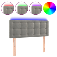 vidaXL világosszürke bársony LED-es fejtámla 90x5x78/88 cm (3122082) ágy és ágykellék