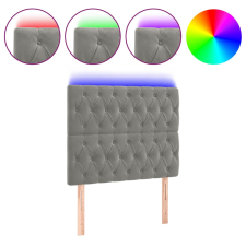 vidaXL világosszürke bársony LED-es fejtámla 90x7x118/128 cm (3122796) ágy és ágykellék