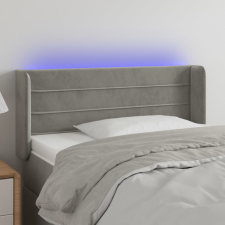 vidaXL világosszürke bársony LED-es fejtámla 93 x 16 x 78/88 cm ágy és ágykellék