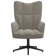 vidaXL világosszürke bársony pihenőfotel (328095) bútor