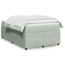 vidaXL világosszürke bársony rugós ágy matraccal 120 x 190 cm ágy és ágykellék