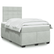 vidaXL világosszürke bársony rugós ágy matraccal 120 x 200 cm ágy és ágykellék