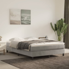 vidaXL világosszürke bársony rugós ágy matraccal 140x200 cm ágy és ágykellék