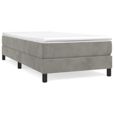 vidaXL világosszürke bársony rugós ágy matraccal 90 x 200 cm (3144309) ágy és ágykellék