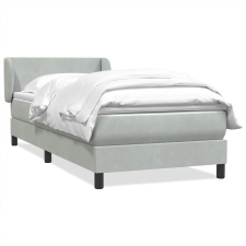 vidaXL világosszürke bársony rugós ágy matraccal 90x210 cm ágy és ágykellék