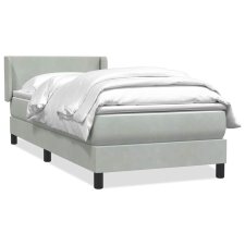 vidaXL világosszürke bársony rugós ágy matraccal 90x220 cm ágy és ágykellék