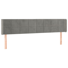 vidaXL világosszürke bársony szárnyas fejtámla 183x16x78/88 cm (3118828) ágy és ágykellék