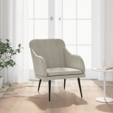 vidaXL világosszürke bársonyfotel 63 x 76 x 80 cm bútor