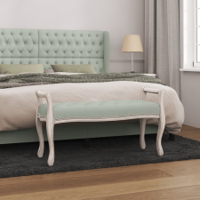 vidaXL világosszürke bársonypad 110x45x60 cm bútor
