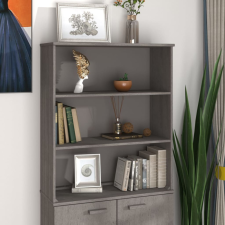 vidaXL világosszürke fenyőfa felső tálalószekrény-elem 85x35x100 cm bútor