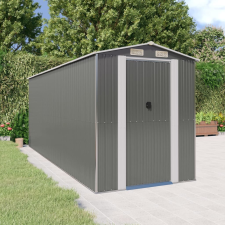 vidaXL világosszürke horganyzott acél kerti fészer 192 x 523 x 223 cm kerti tárolás