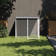 vidaXL világosszürke horganyzott acél tyúkketrec tetővel 103x98x90 cm haszonállat felszerelés