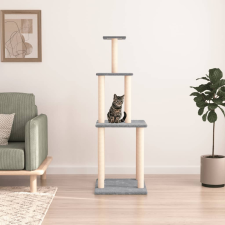vidaXL világosszürke macskabútor szizál kaparófákkal 149 cm macskafelszerelés