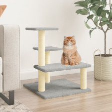 vidaXL Világosszürke macskabútor szizál kaparófákkal 61 cm macskabútor
