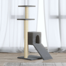 vidaXL világosszürke macskabútor szizál kaparófákkal 92 cm macskabútor