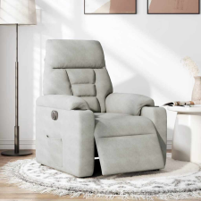 vidaXL világosszürke mikroszálas szövet elektromos dönthető fotel (3303074) bútor