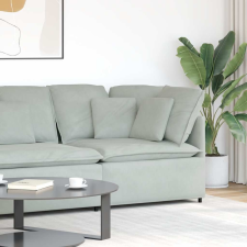 vidaXL világosszürke moduláris kanapé sarokmodul párnákkal 100 cm bútor