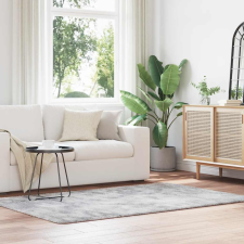 vidaXL világosszürke poliészter hosszú szálú bozontos szőnyeg lakástextília