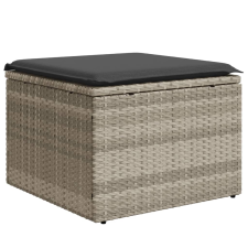 vidaXL világosszürke polyrattan kerti szék párnával 55 x 55 x 37 cm (366179) bútor