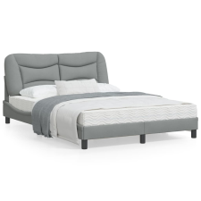 vidaXL világosszürke szövet ágykeret fejtámlával 120 x 200 cm ágy és ágykellék