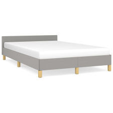 vidaXL világosszürke szövet ágykeret fejtámlával 120 x 200 cm (347399) ágy és ágykellék