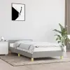 vidaXL Világosszürke szövet ágykeret fejtámlával 80 x 200 cm