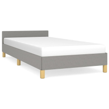 vidaXL világosszürke szövet ágykeret fejtámlával 90 x 190 cm (347375) ágy és ágykellék